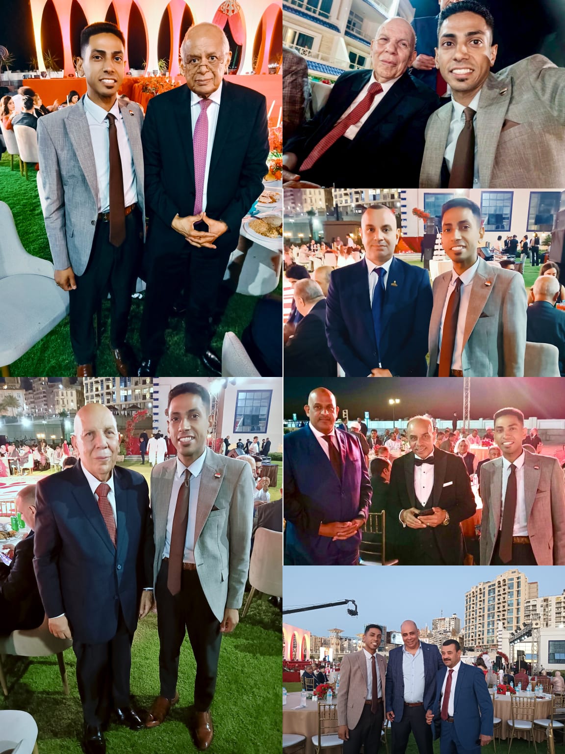 الأستاذ محمد عادل فايد المحامي يهنئ اللواء هشام الشعيني أمين عام حزب الجبهة الوطنية بمحافظة قنا بمناسبة زفاف كريمته