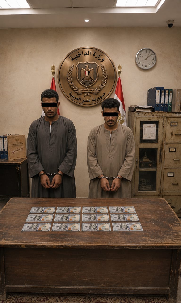 ضبط شخصين بأسوان أثناء محاولة استبدال عمله اجنبيه خارج القنوات الرسمية